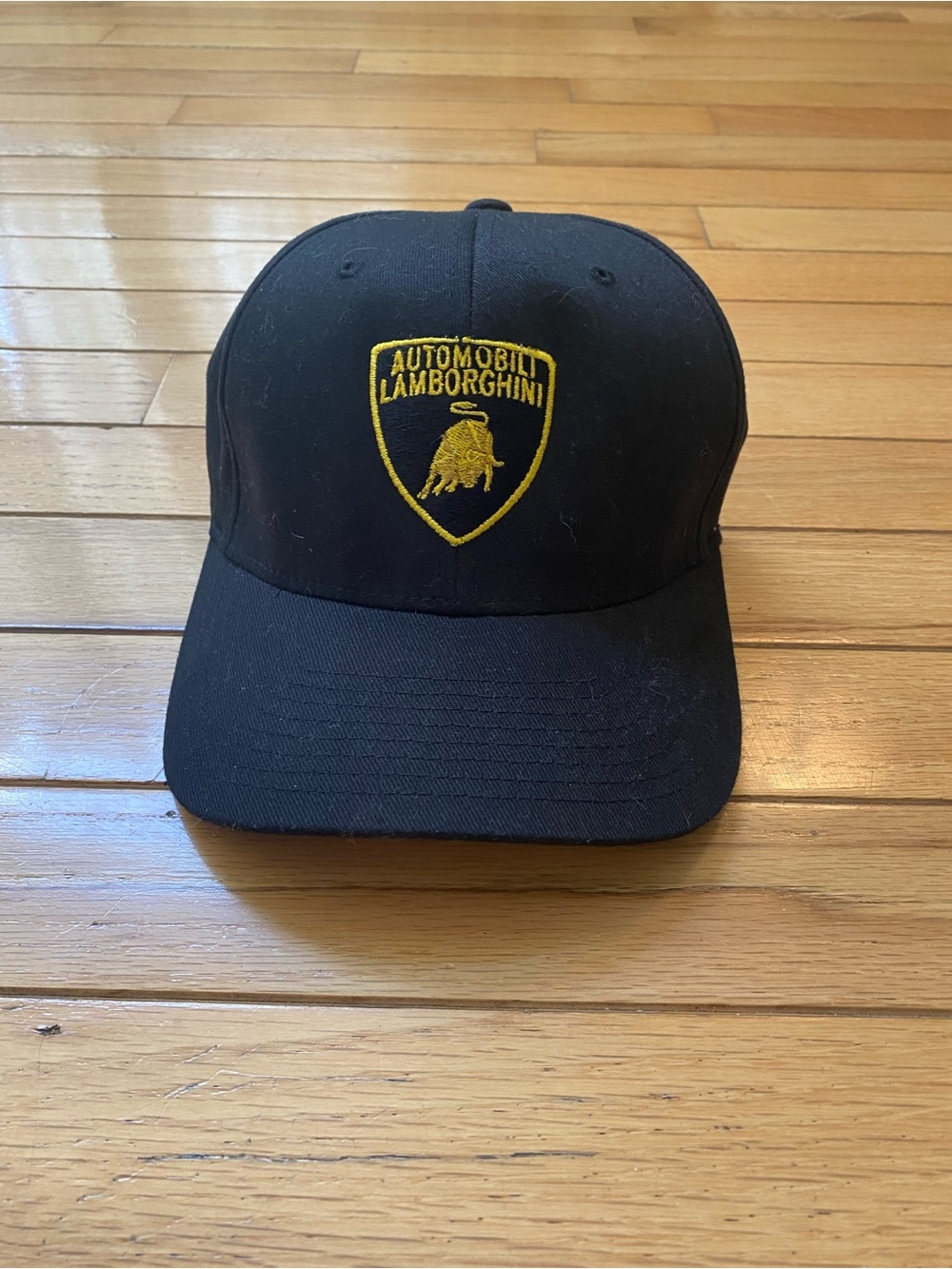 Lamborghini Black Cap with Yellow Shield Patch